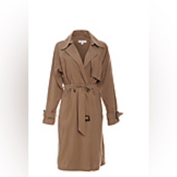 Olivia Grey Jackets & Blazers - Olivia Grey Large Trench Coat NWT Retails $100